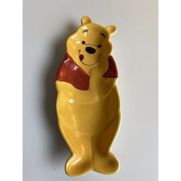 Disney Winnie The Pooh Figure Spoon Rest Utensil Kitchen Ceramic NEW - Picture 1 of 6